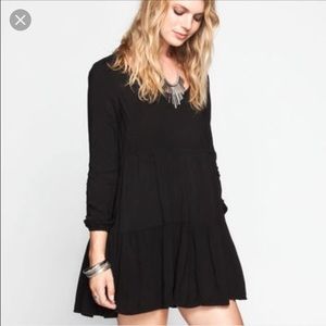 Full Tilt Long Sleeve Black Dress