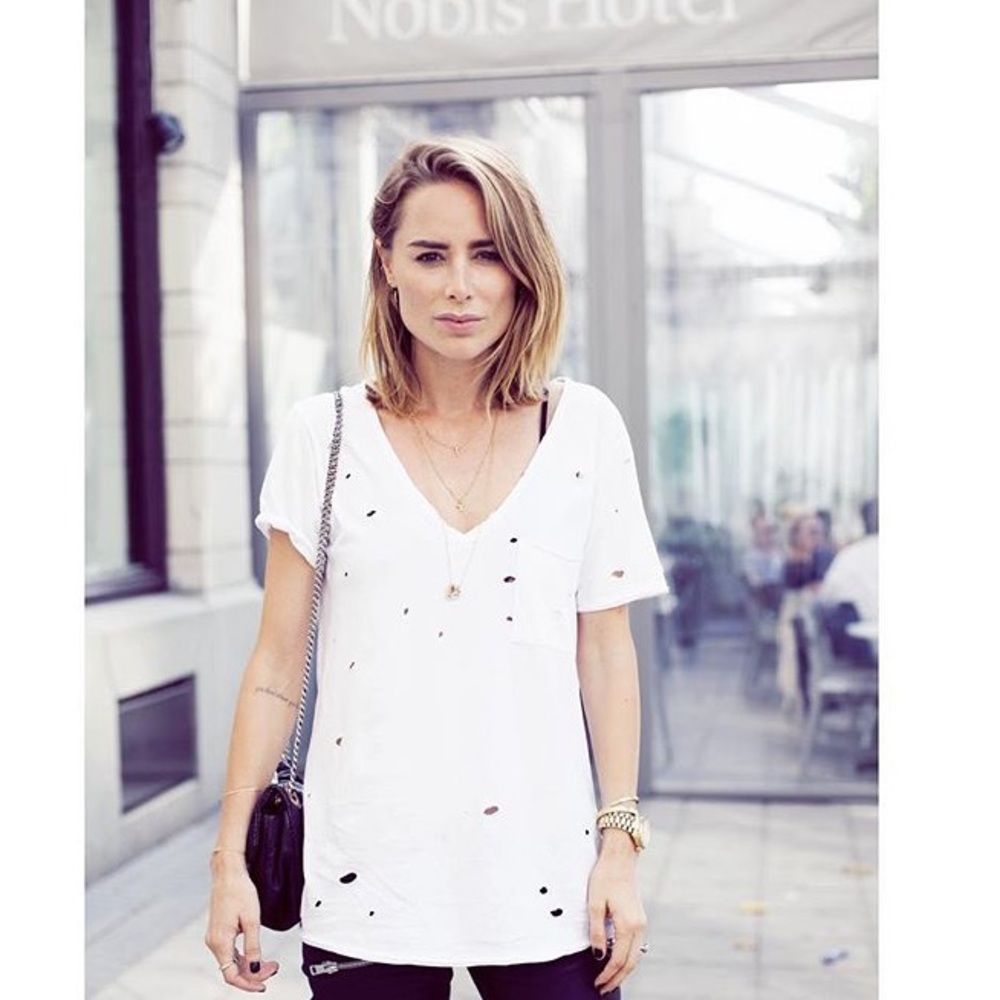 NWT Anine Bing distressed tee