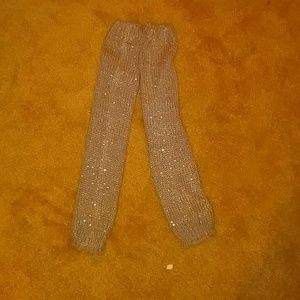 Silver legwarmers