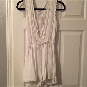 Lace White Romper