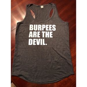 Burpees Are The Devil workout racerback tank top