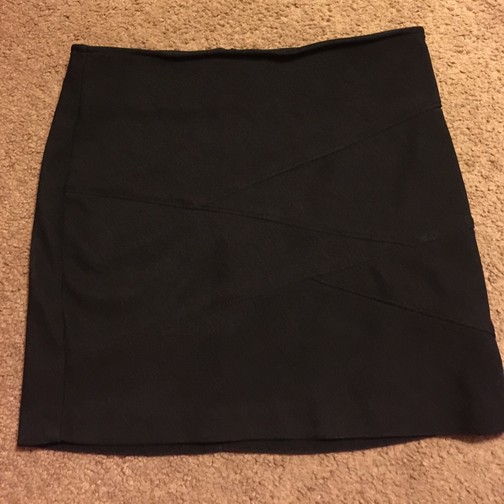 Black mini skirt