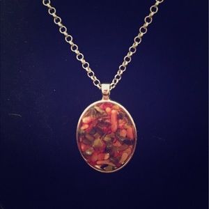Multi stone pendant necklace