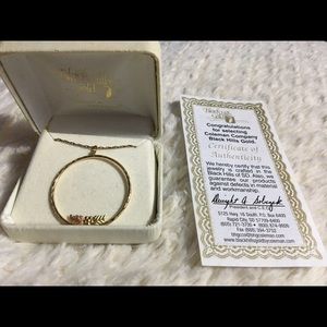 Black hills gold circle necklace