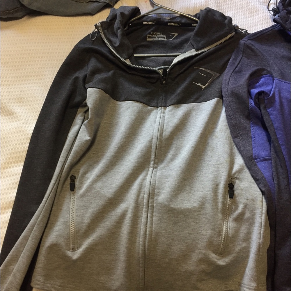gym shark zip up hoodie
