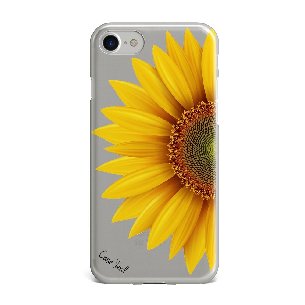 NEW IPHONE CASE W HALF SUNFLOWER DESIGN, ALL SIZES
