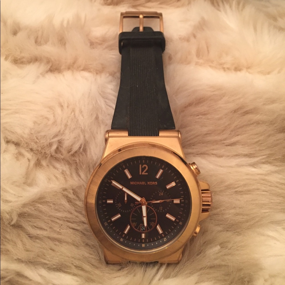 Michael Kors MK8184 Dylan Rosetone Silicone Watch