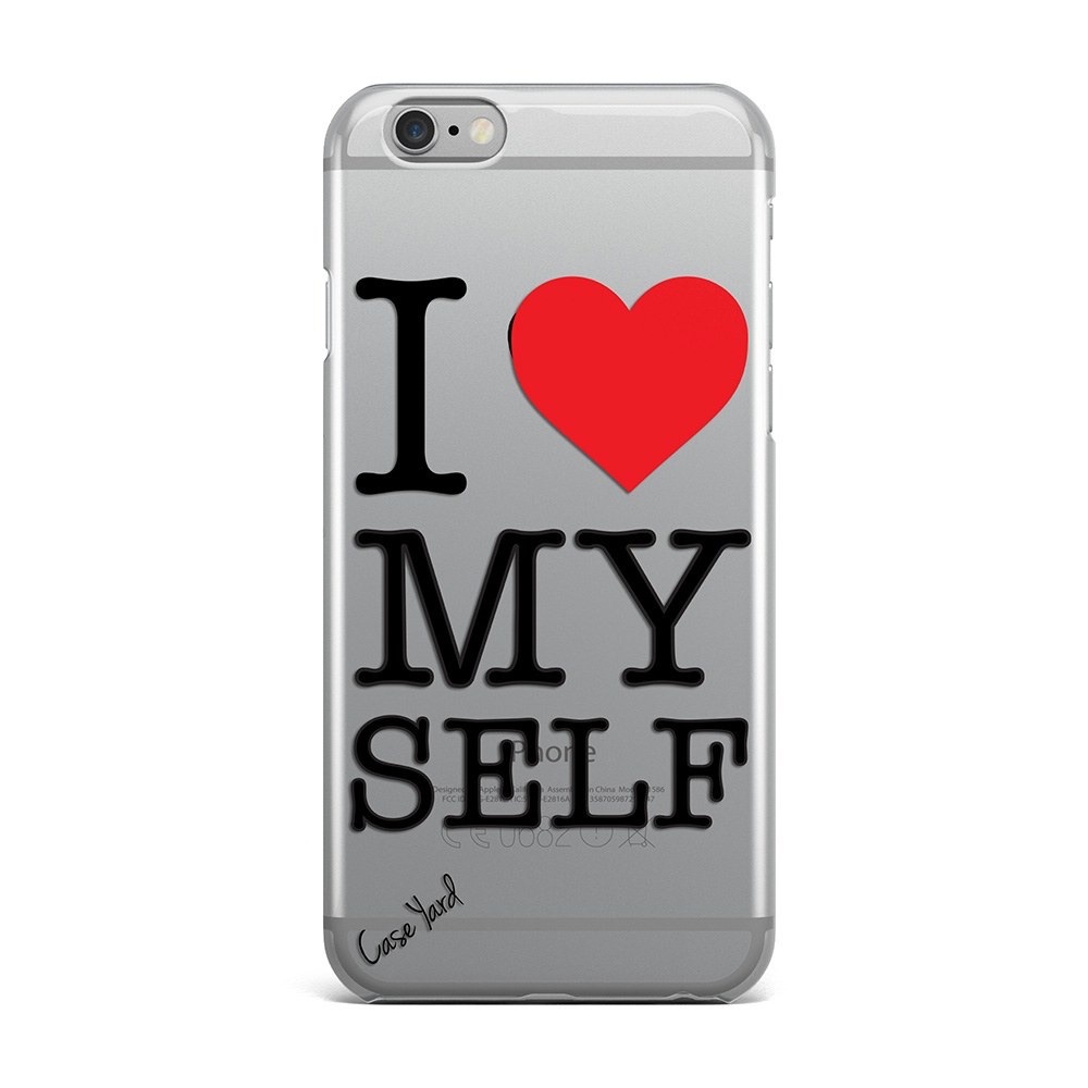 NEW IPHONE CASE W. 'I LOVE MYSELF' LOGO, ALL SIZES