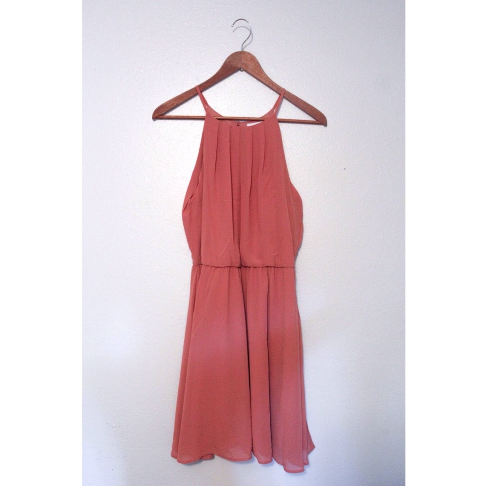 Dusty Rose Chiffon Dress