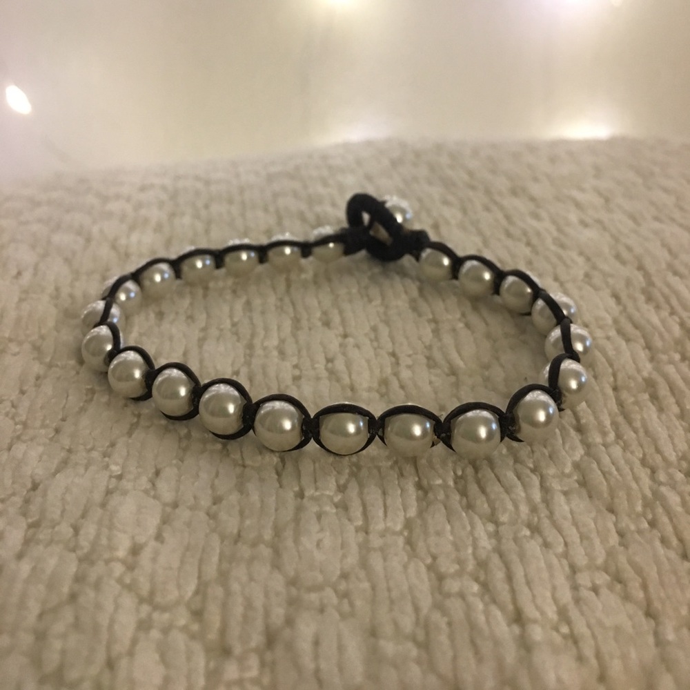 Stella &a Dot Pearl and Rope bracelet