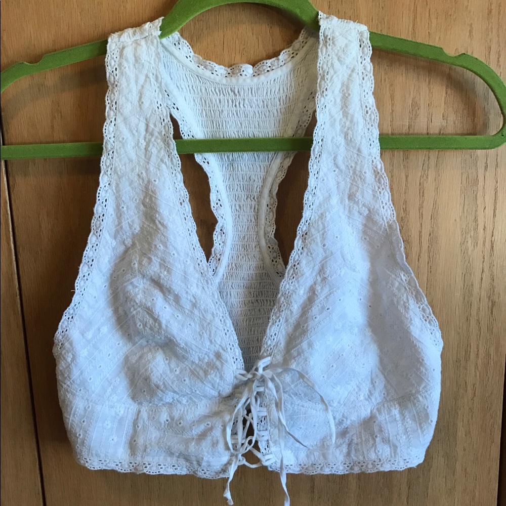 Free people lace up crop top size small