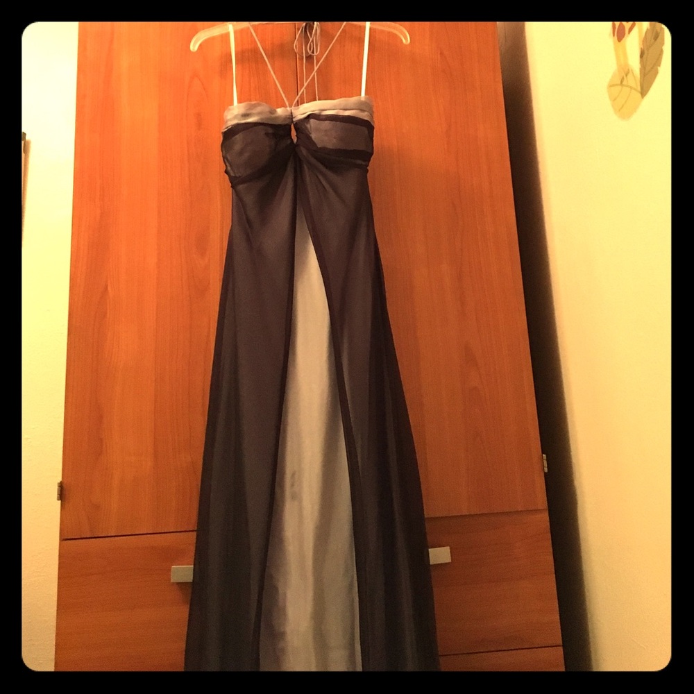 Betsy & Adam semi-formal purple/gray dress 👗 Sz 4