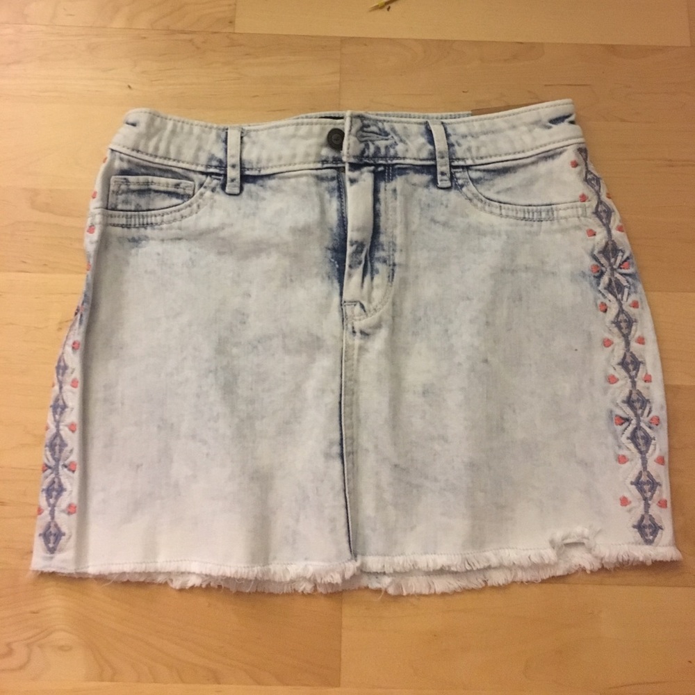 hollister jean skirt