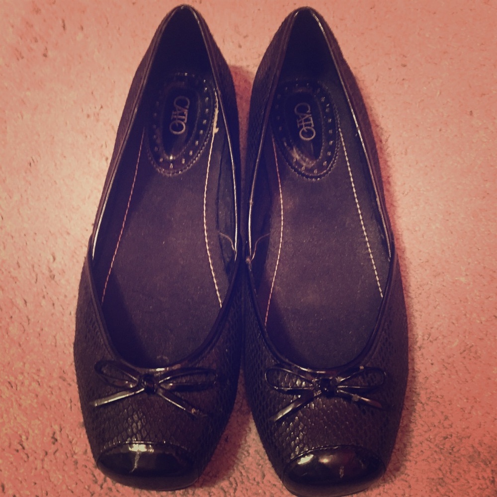 Black flats.