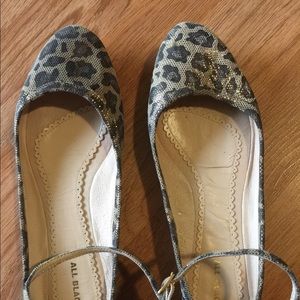 Free People All Black leopard flats