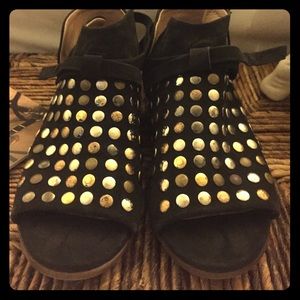 Free People Hayes Studded Boot Sandal Blk