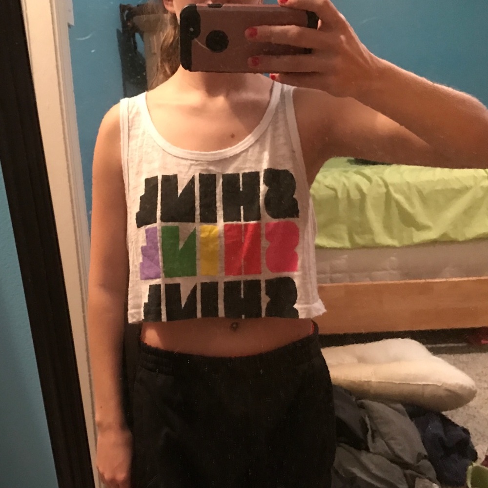 Shine boxy crop tank