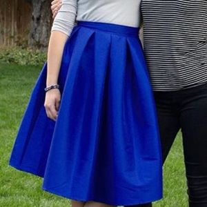 Brilliant Blue Midi Skirt