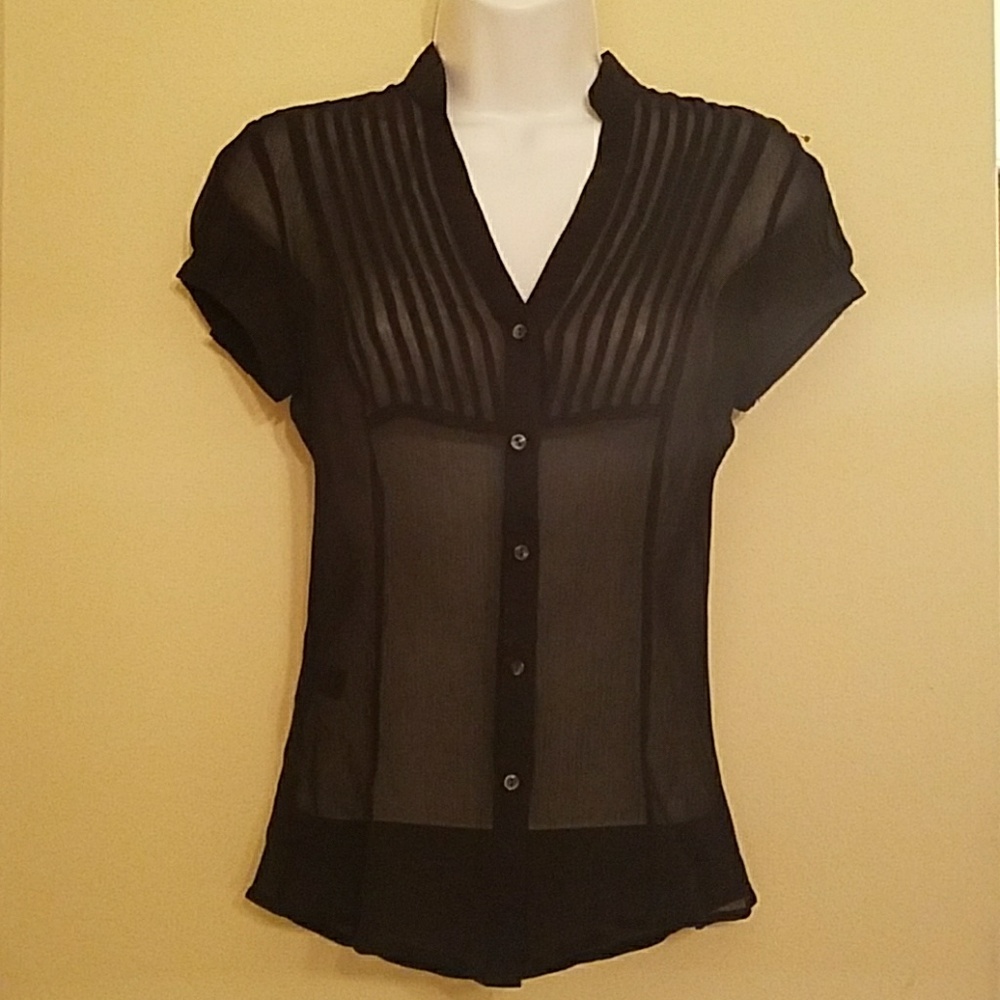 Express Black Sheer Blouse