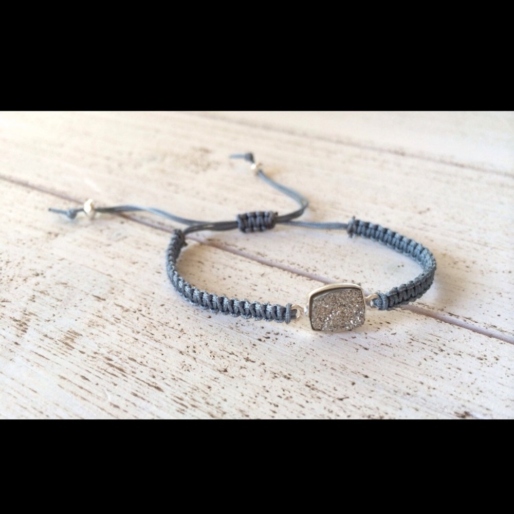 Druzy Macrame Bracelet