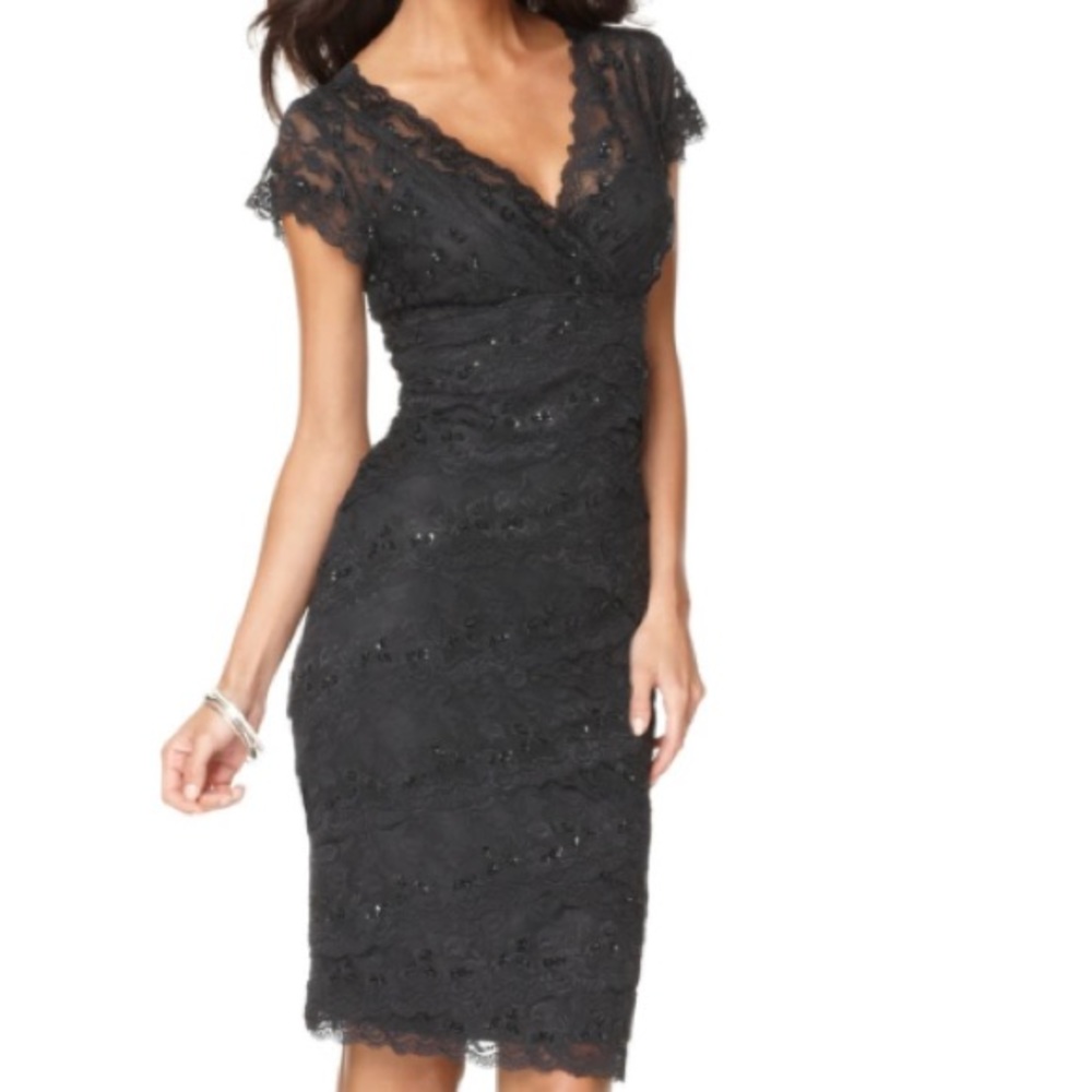Marina cap sleeve lace dress!