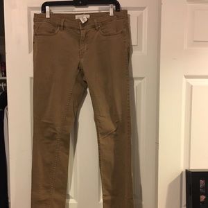 Tan skinny jeans