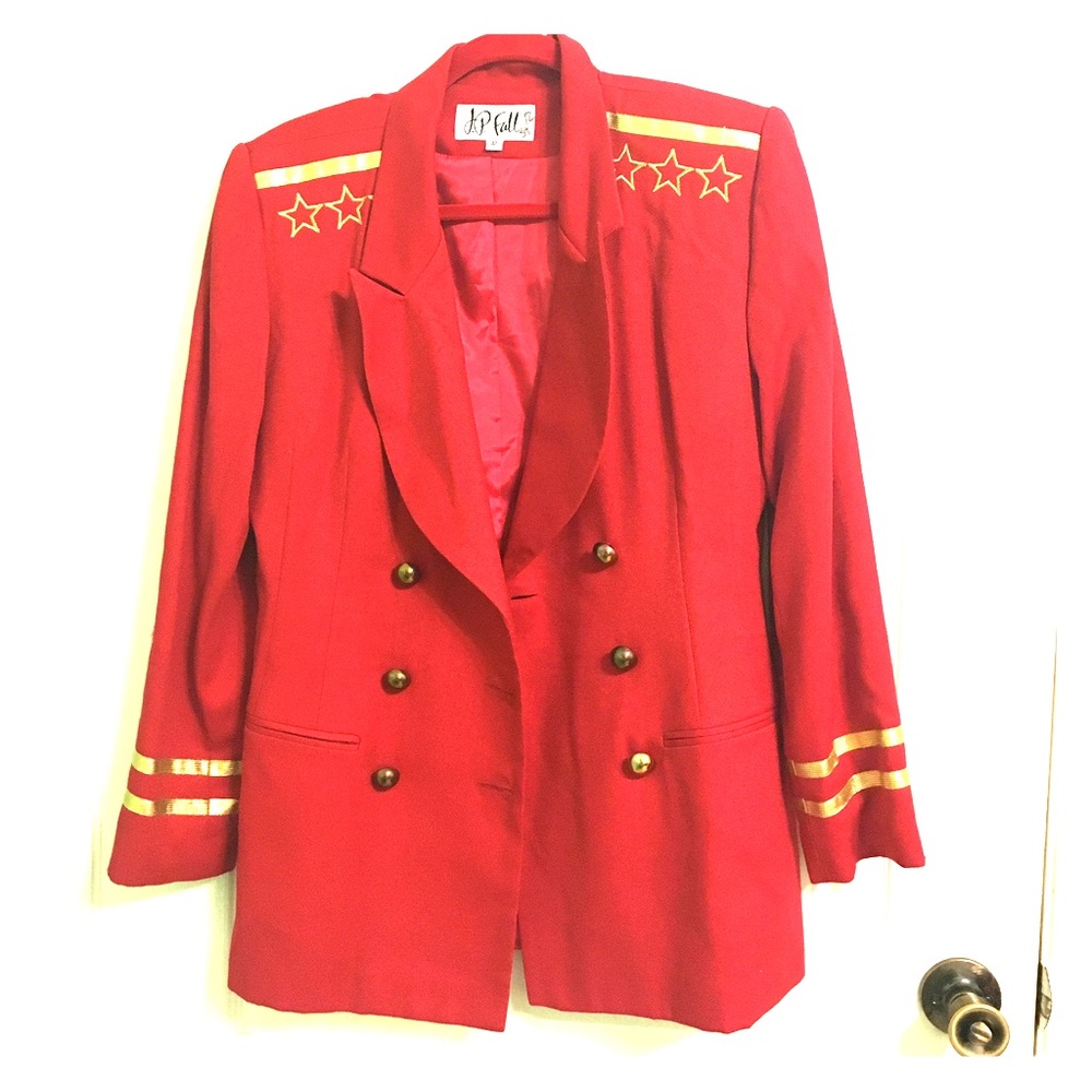 Red & gold vintage marching band/ringleader jacket