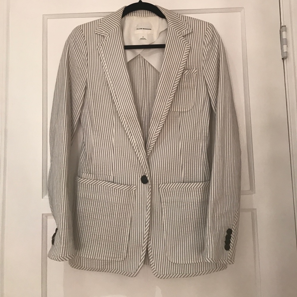 Club Monaco Pinstripe Blazer