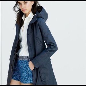 New Navy J. Crew Rain Coat
