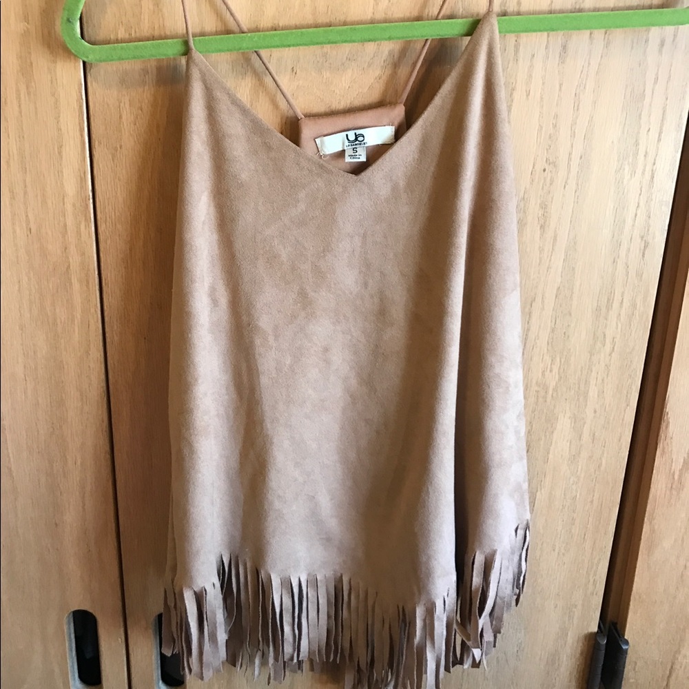 Ya Los angles suede/fringe tank top size small