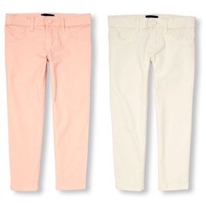 Solid Velvet Jeggings- Desert Pink & White