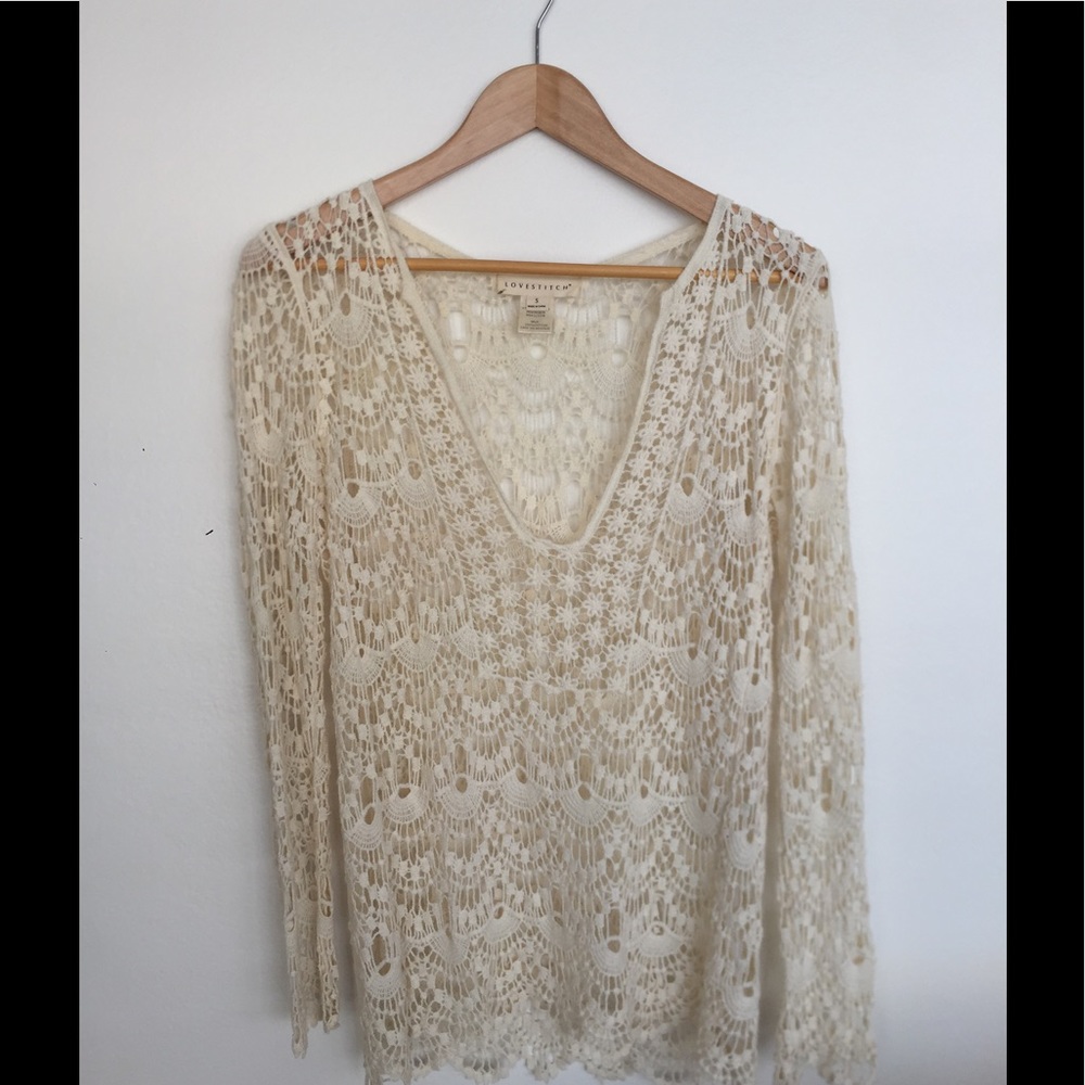 Crochet sweater.
