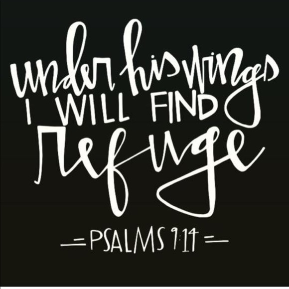 Under his wings, I will find refuge tee - Picture 1 of 3