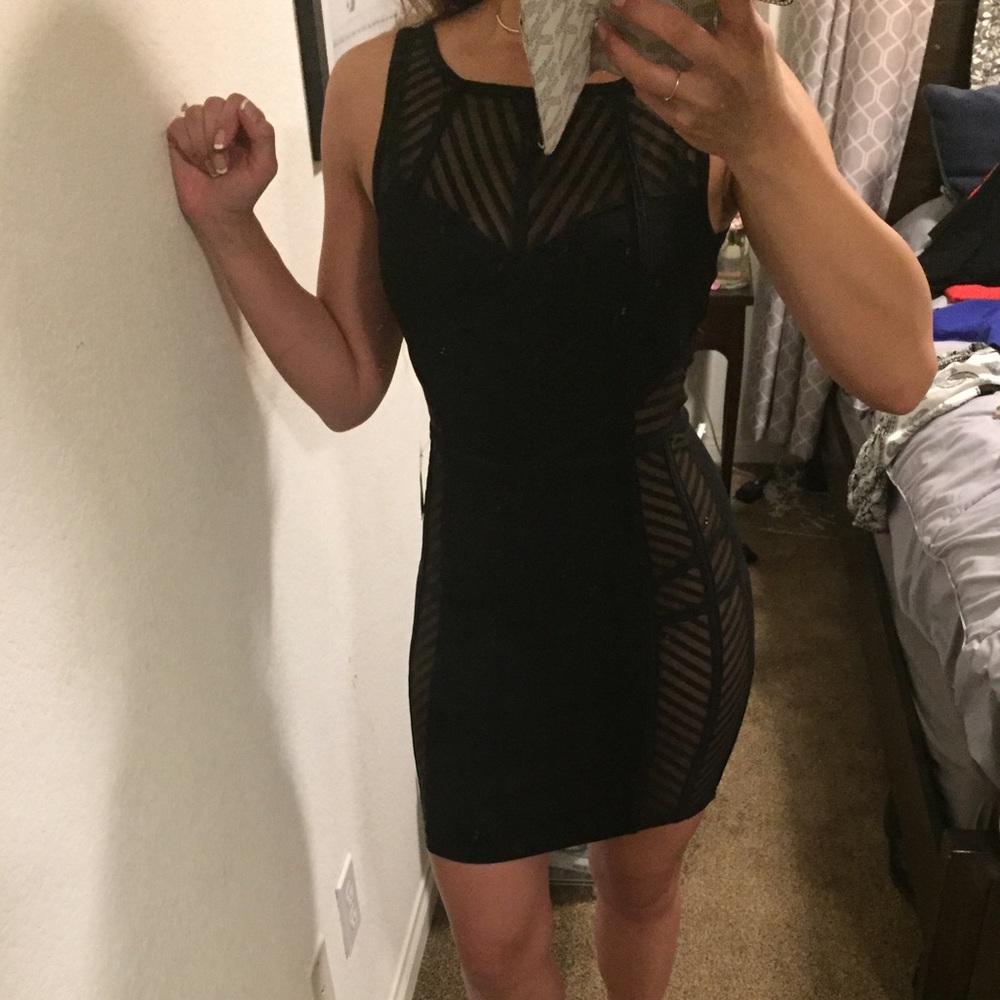 Mesh black dress