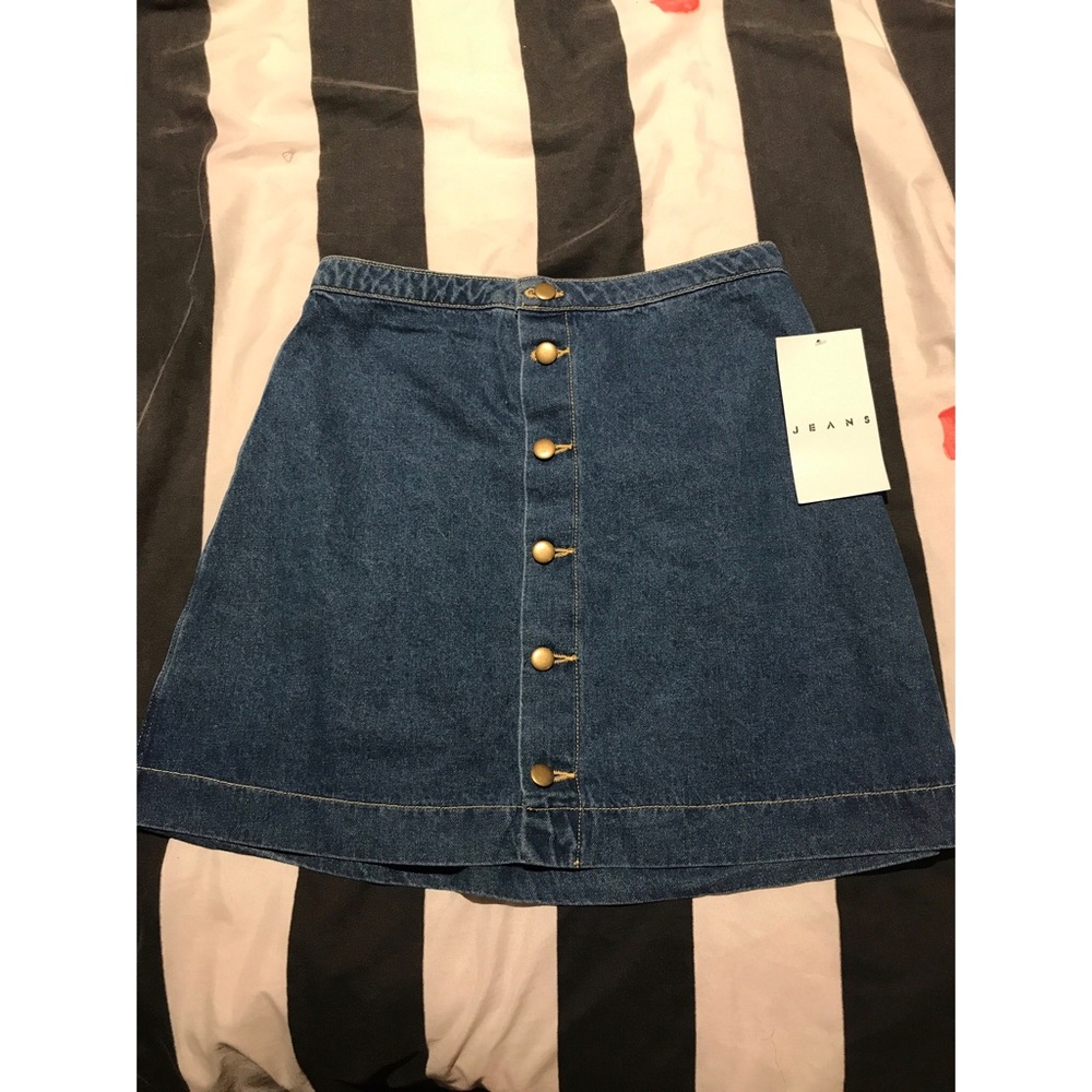 Button Front A Line Skirt!