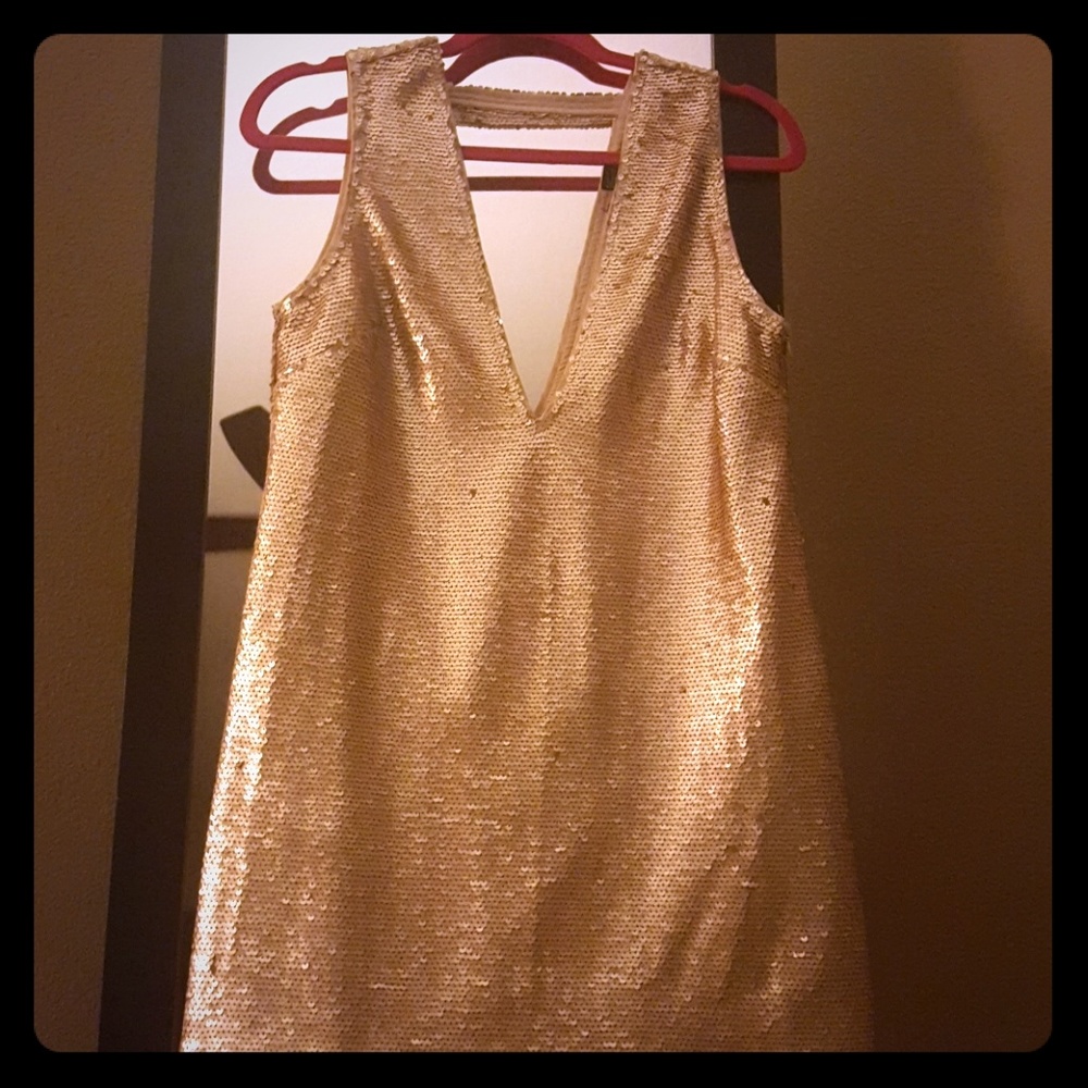 Rose gold sequence dress