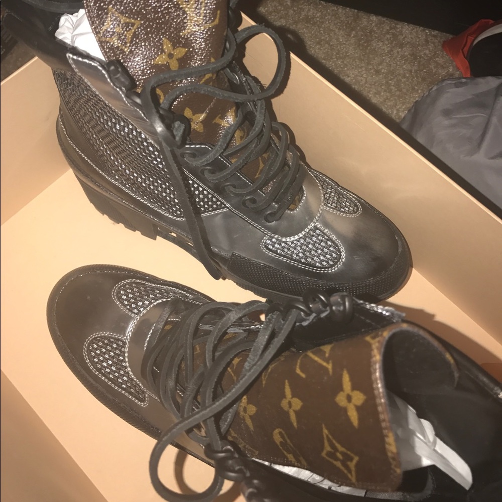Louis Vuitton combat boots