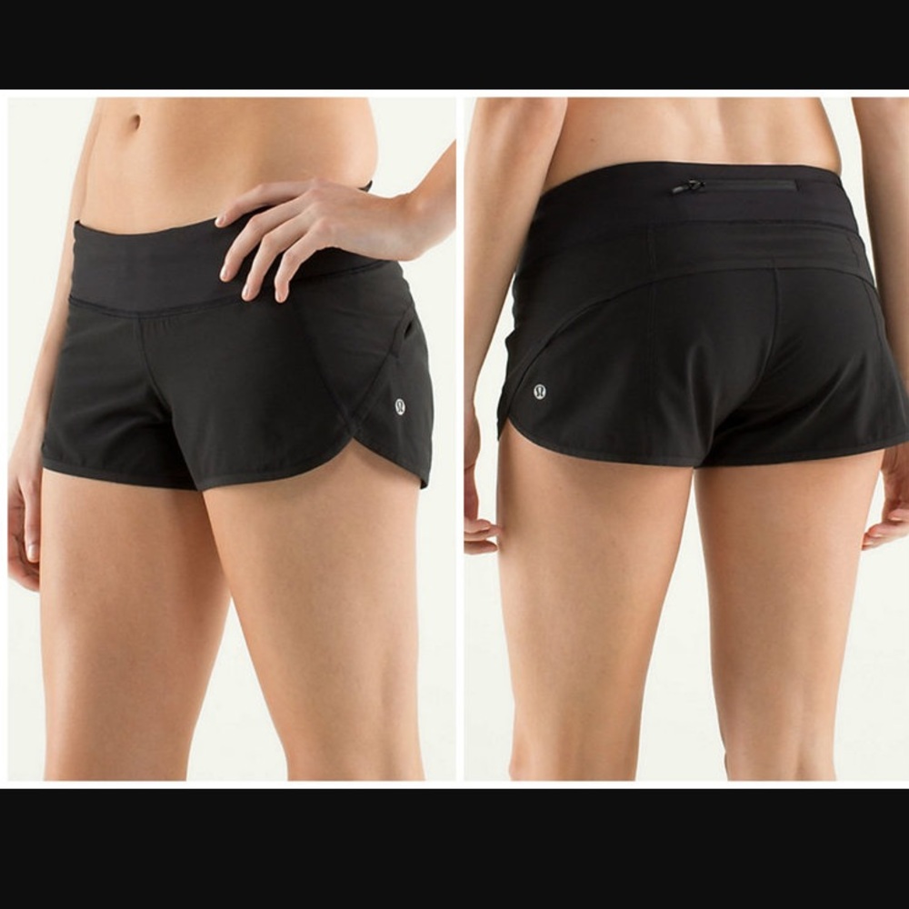 Black lululemon speed shorts