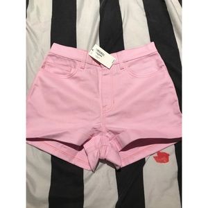 AA Candy Pink High Waist Cuff Short