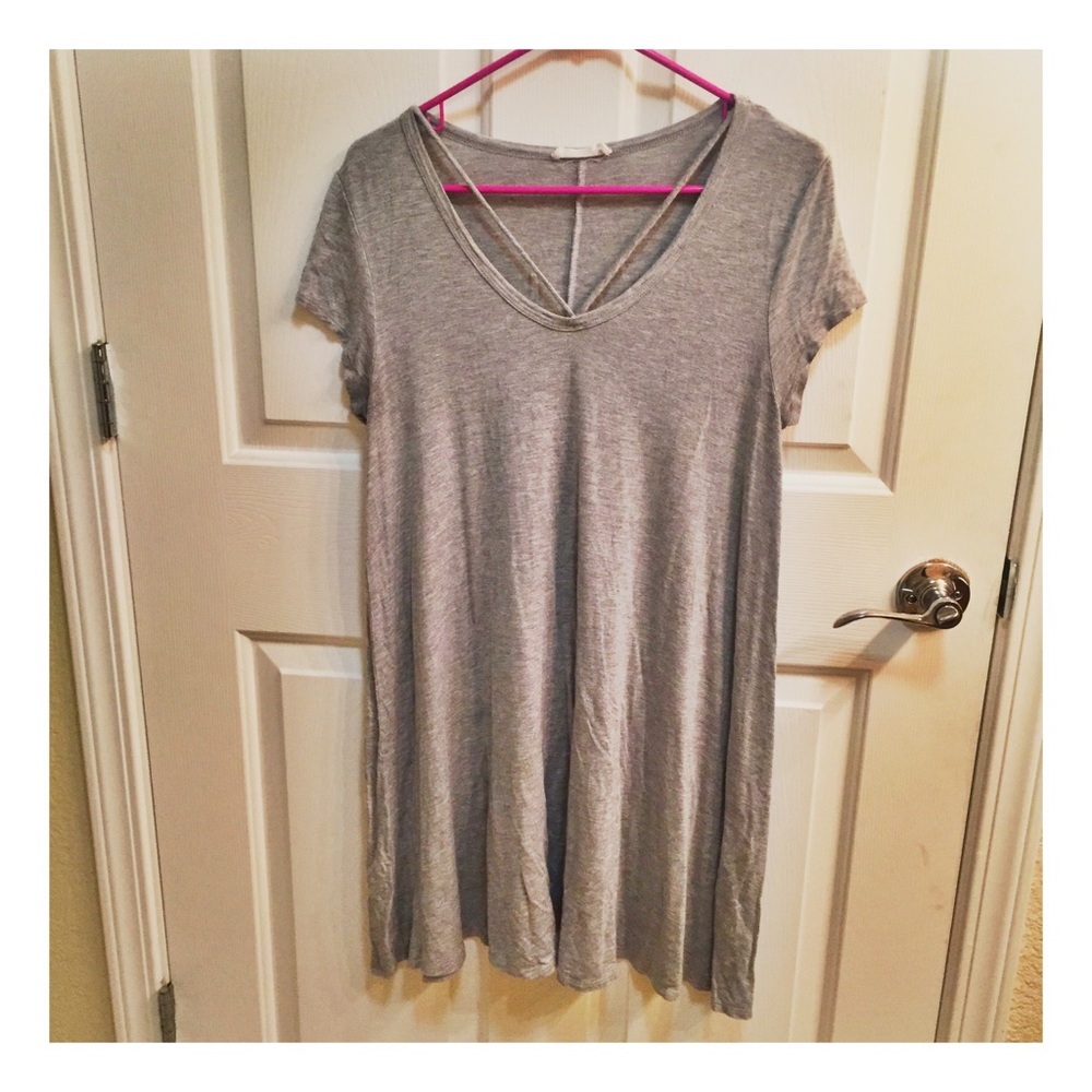 Classic Grey Tee Shirt Dress