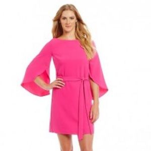 Tahari ASL crepe dress with tulip sleeves, NWOT