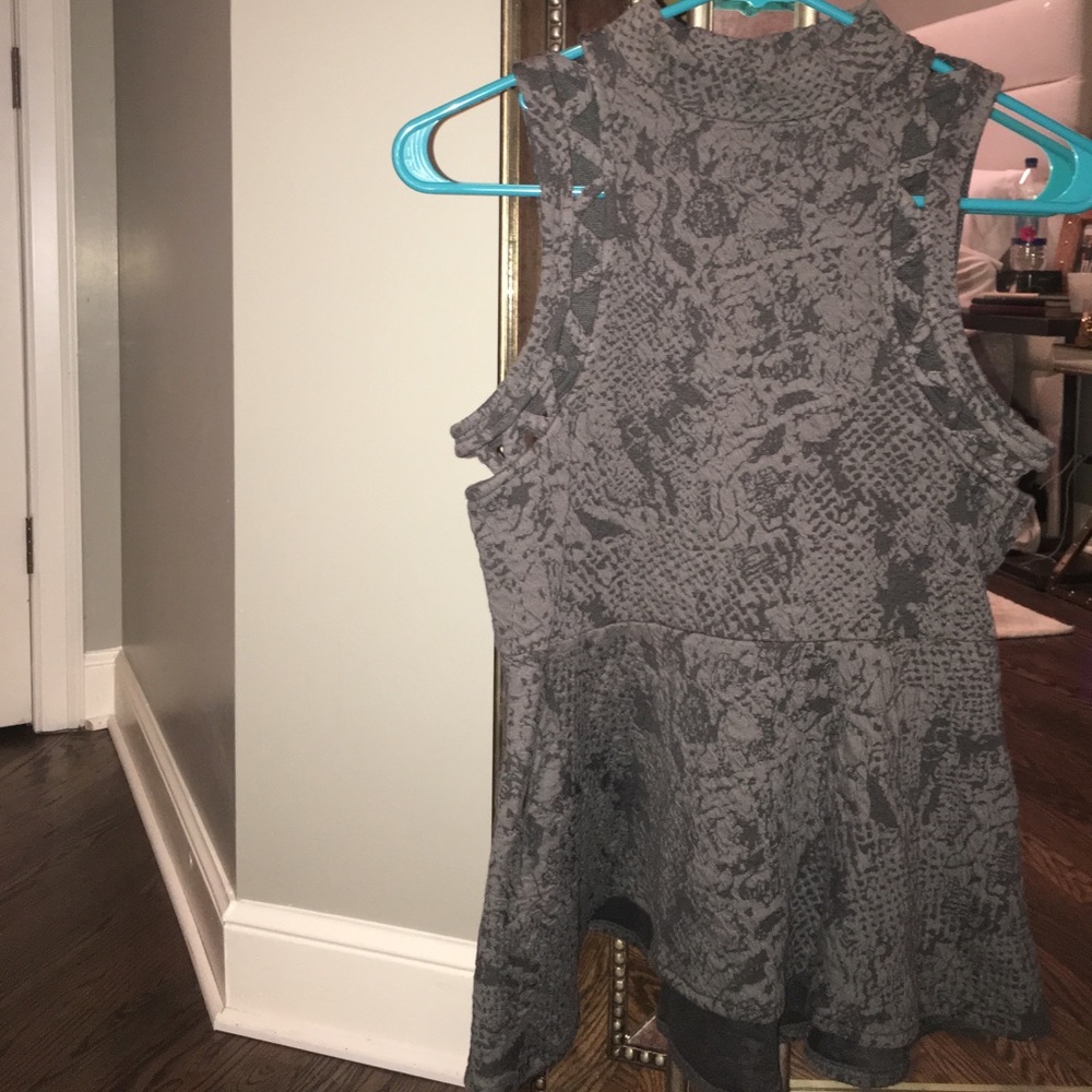 Free people cut out peplum top