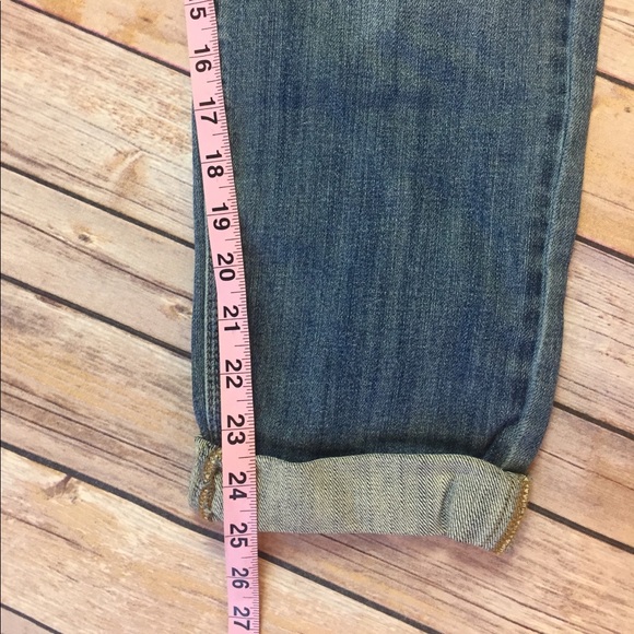 Last 1! 26 (5) Mid Rise distressed Skinny Crop - Picture 6 of 8