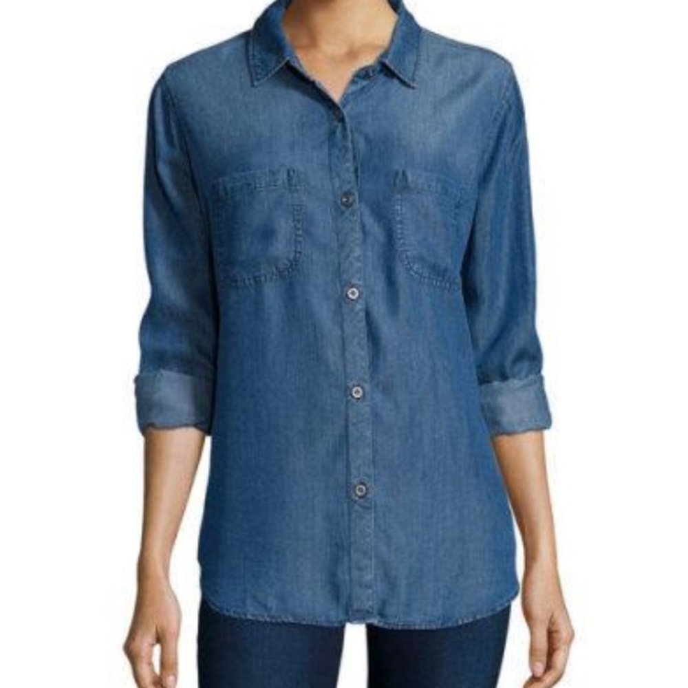 Rails Carter Button-Front Chambray Shirt