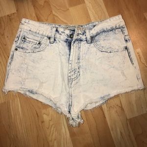 Light jean/off white jean Zara shorts