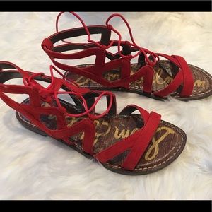 Red sam Edelman sandals