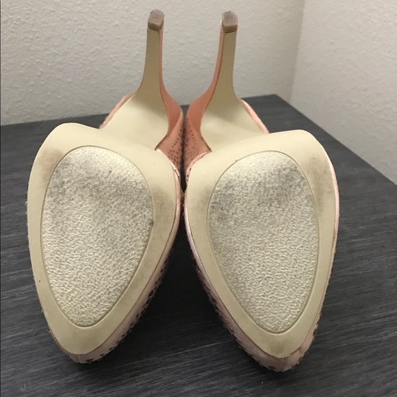 🎆BLUSH Glam Satin Swarovski studded platform heel - Picture 7 of 7