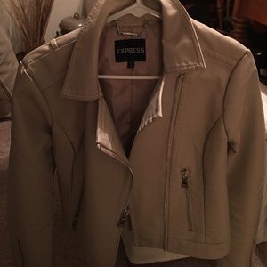 Cream Express Leather Jacket