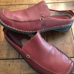 Born red loafers