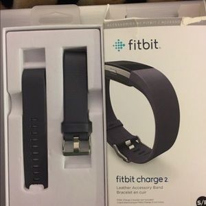 Fitbit charge 2 leather accessory in Grey